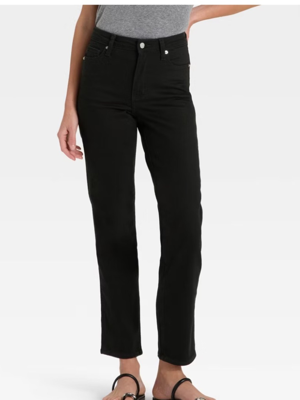 Universal Thread Black Straight-Leg Jeans